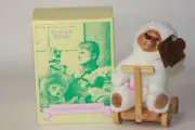 Vtg Raikes Bears Nursery Wood Face Teddy Bear Mitzi with Scooter Bear Plush Toy