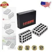 Accuracy Tool Steel Machinist Blocks - Strong Lightweight Design with 23 Holes