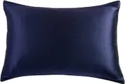 Luxury Pillowcase - 100% Pure Mulberry Silk on Both Sides - Navy