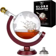 PONPUR Whiskey Globe Decanter Gifts for Men Dad Anniversary Birthday Gift for...