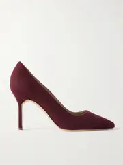 [Manolo Blahnik] Manolo Blahnik - Bb 90 Wool Pumps - Burgundy - IT40 IT 40 Burgundy