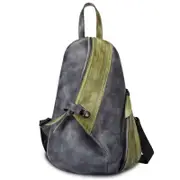 Women Retro Genuine Leather Vintage Craft Hand-Brushed Backpack 03