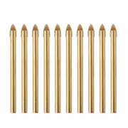 10X Titanium Ceramic Tile Glass Drill Bit Cross Spear Head 6mm