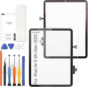 Touch Screen for iPad Air 5 5th Generation 2022 10.9 Inch - Digitizer A2588 A2589 A2591 Touch Screen Glass Replacement Kit (Black, No LCD)
