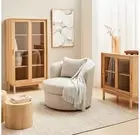 Minimalistic yet sophisticated swivel design with a modern comfy seat chair