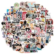 100Pcs/pack Popular Singers One Direction Graffiti Stickers For Skateboard Box Bicycle Computer Notebook Car Children's Toy