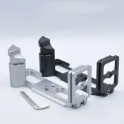 For Olympus PEN-F Camera Handle Grip Black/ Silver Metal Quick Release Plate