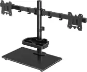 Dual Monitor Stand, Free Standing Monitor Desk Mount for 2 Screens fits 13-27 in