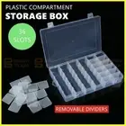 Plastic Compartment Storage Box Container Jewellery Bead Craft Organiser Case