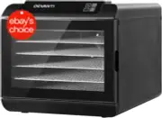 Food Dehydrator, 6-Tray Electric Excalibur, Adjustable Timer, Black.