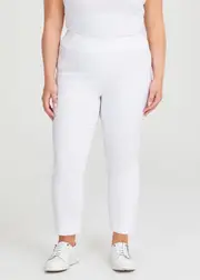 [Taking Shape] Taking Shape Petite Editorial Work Pant Size 16 in White, Cotton - Plus Size Women's Bottoms White
