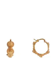 Versace Geometric Metal Hoop Earrings
