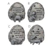(1) Pet Dog Memorial Stone Inspirational Sayings 4 Designs