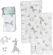 lulujo Baby Security Lovey Blankets| Unisex Softest | 16in x 16 in|, Afrique