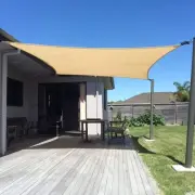 SUNNY GUARD Sun Shade Sail 10' x 13' Rectangle Sand UV Block Sunshade for Bac...