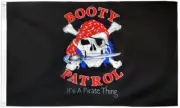"BOOTY PATROL" flag 3x5ft polyester banner It's a pirate thing skull crossbone