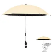 Baby Strollers Umbrella - Children Strollers Parasol | Toddler Umbrella Stroller | Kids Stroller Parasol | Foldable Trolley Shading With Clamp | Waterproof Pushchair Attachment Cradle Sun Sha