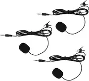 Yardwe 3 Pcs Professional Microphones Clip for Streaming Interviews Vlogging Black Crystal Sound