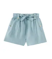 [Chloe Kids] Chloé Kids Linen shorts Y 14 blue