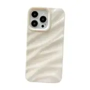 Caseative for iPhone 13 Pro Case,Water Ripple Pattern Curly Wave Shape White
