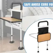 Bed Rail for Elderly Safety with Folding Tray & Sensor Light Adjustable Height