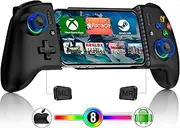 Mocagen Mobile Gaming Controller ,MC2 Phone Controller for iPhone/Android Handheld Gaming with Programmable/Hall Effect Joysticks & Triggers/Led Light/800mAh/Turbo