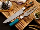 Sharpie Kitchen Chef Knife Set Steel Damascus Style Cleaver Knives Barbecue Rost