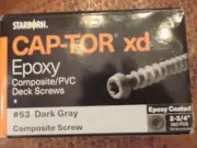 Cap-Tor XD Metal Deck Screws for Metal Framing, #10 x 2-3/4" 350pc Dark Gray #53