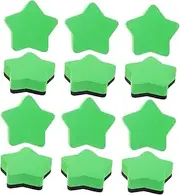 GANAZONO 12pcs Mini Magnetic Whiteboard Erasers Creative Star Shaped Felt for Offices Classrooms Easy to Use and for Whiteboards and Blackboards