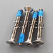 4pcs M4 x 30 mm Titanium Ti Screw Bolt Allen Hex Socket Flat Head Thread Locker