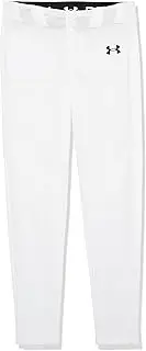 [Under Armour] Boys' Utility Baseball Pant, (100) White / / Black, Youth X-Small