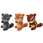 Brown Squirrel Crochet Doll Handmade Amigurumi Plush Toy VAC