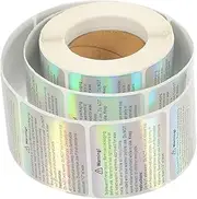 1Roll Holographic Candle Warning Stickers Adhesive Safety Decals for Candle Jars Easy to Use DIY Labels for Wax Melt Safety