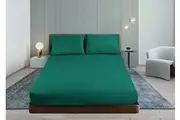 Shangri-La Linen Cashmere Touch Flannelette Fitted Sheet Combo Set Teal