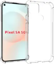Case for Google Pixel 5A 5G Clear TPU Four Corners Protective Cover Transparent
