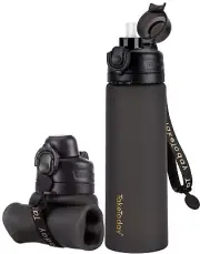 TakeToday Collapsible Water Bottles 20oz, Leak Proof, BPA-Free, Foldable Sili...