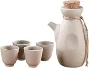 Elegant Japanese Sake Drinkware Set Pot Ml Cups Ml Ceramic Material for Wine Lovers