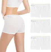 Reljoyinn Women’s Seamless Underwear for Postpartum, Hospital Recovery, Incontinence, Maternity,mid Waist Pants White(8pk)