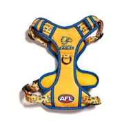 AFL West Coast Eagles Pet Dog No Pull Canvas/D-Ring Harness Adjustable Vest L