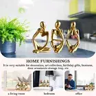 3pcs Abstract Figurines Home Decor Resin Abstract Thinker Statue for Living Room