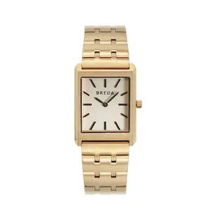BREDA 美國設計師品牌女錶 | VIRGIL系列 長方形復古簡約造型手錶 - 金1740B