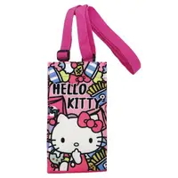 在飛比找樂天市場購物網優惠-小禮堂 Hello Kitty 方形保冷水壺袋附背帶 (粉滿