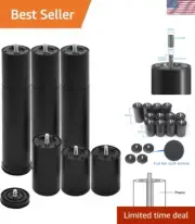 12in 4 Pcs Adjustable Bed Legs M8 Threading Fit for M8 Bed-Extra Durable Bed ...