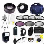Professional Flash / Lens / TRIPOD/ Accessory Kit for Sony Cyber-shot DSC-HX400