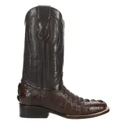 Ferrini Dakota Hornback Caiman Square Toe Cowboy Mens Brown Dress Boots 10493-0