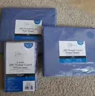 NEW MAINSTAYS 200 THREAD COUNT BLUE FLAT SHEET, FITTED SHEET 2 PILLOW CASES
