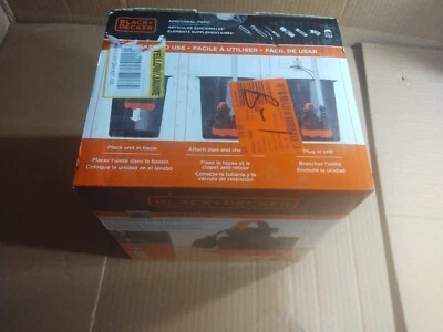 BLACK+DECKER Submersible Sump Pump 1/4 HP Tethered Switch Bottom/End Suction