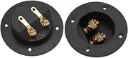 Angoily 2pcs Speaker Terminal Block Speaker Wire Speaker Connector Car Door Speakers Audio Cables Square Subwoofer Audio Connectors Electrical Wire Connectors Speaker Terminals Wires Black