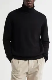 Thom Sweeney Cashmere Turtleneck Sweater in Black at Nordstrom, Size X-Large