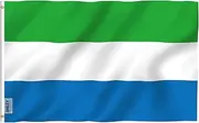 ANLEY Fly Breeze 3x5 Feet Sierra Leone flag - Vivid Color and Fade Proof - Canvas Header and Double Stitched - Sierra Leonean Flags Polyester with Brass Grommets 3 X 5 Ft